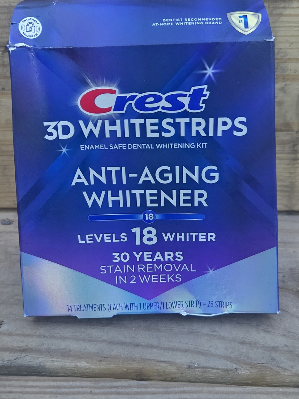 Crest 3D Whitestrips Anti-Aging Whitener 14 Treatments NEW Sealed